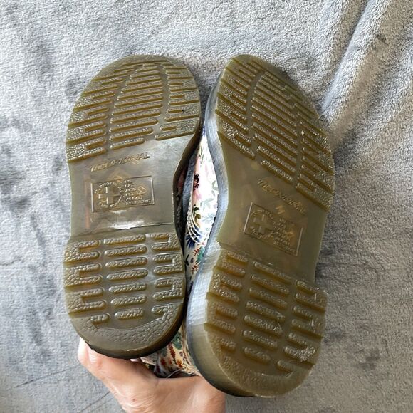 DR MARTENS Boots Womens 5  PASCAL Wanderlust Bone White Floral Leather Rare New - Picture 8 of 9